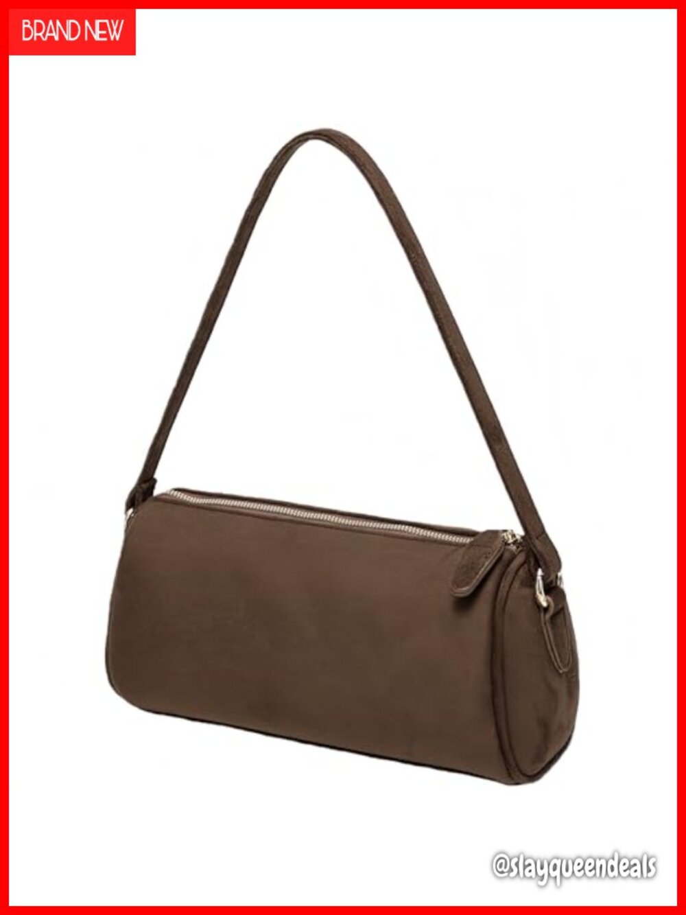 Luxury Faux Suede Small Crossbody Bag, Adjustable Strap